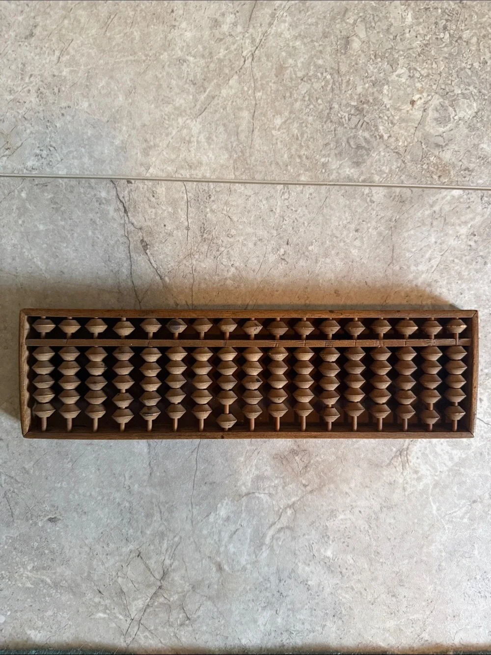 Vintage Japanese Soroban Handheld Wooden Abacus Signed